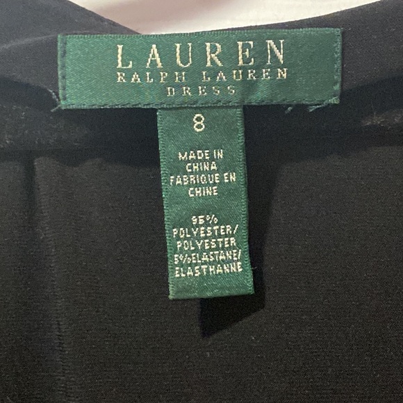 RALPH LAUREN Black Short Sleeve Dress - SIZE 8 - Picture 7 of 8